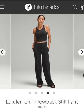 Lululemon Throwback Still Pant - Black - Size: 10 - EUC